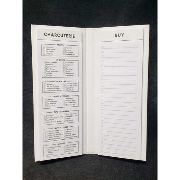 Santa Barbara Charcuterie Planner Notepad | Meat Cheese Crackers Buy Check List - Picture 2 of 4